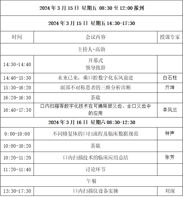 陜西省口腔醫學會口腔掃描技術規范化培訓班漢中站活動通知